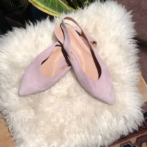 Lilac strap flats!